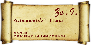 Zsivanović Ilona névjegykártya