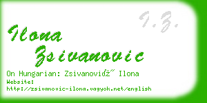 ilona zsivanovic business card